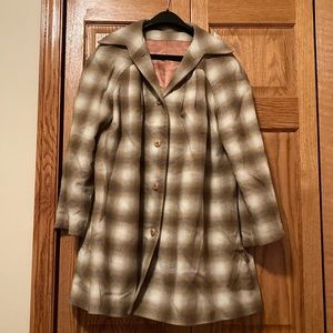 Vintage Plaid Swing Coat